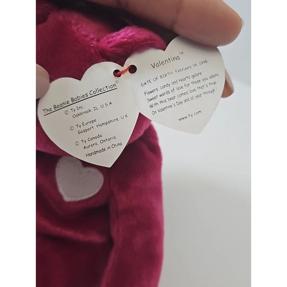 RARE 1st Edition Valentina Beanie Baby 1998 MULTIPLE ERRORS Tag Year Error 98/99